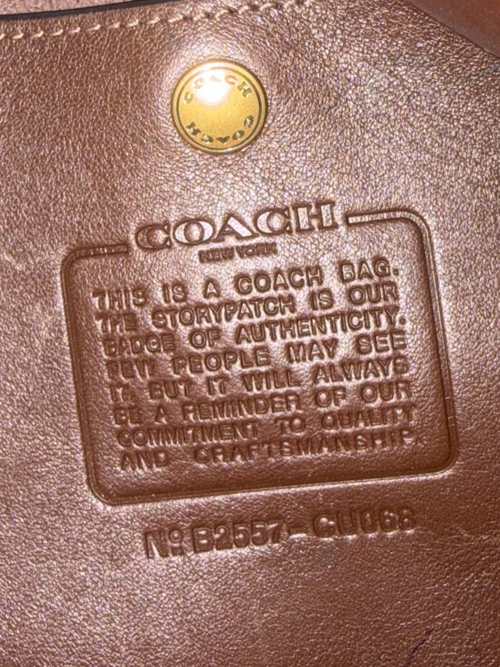 Coach Brooklyn Shoulder Bag 28 Dark Brown Leather - Picture 9 of 10